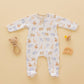 Safari Zip Footie - Magnolia BabyFootie