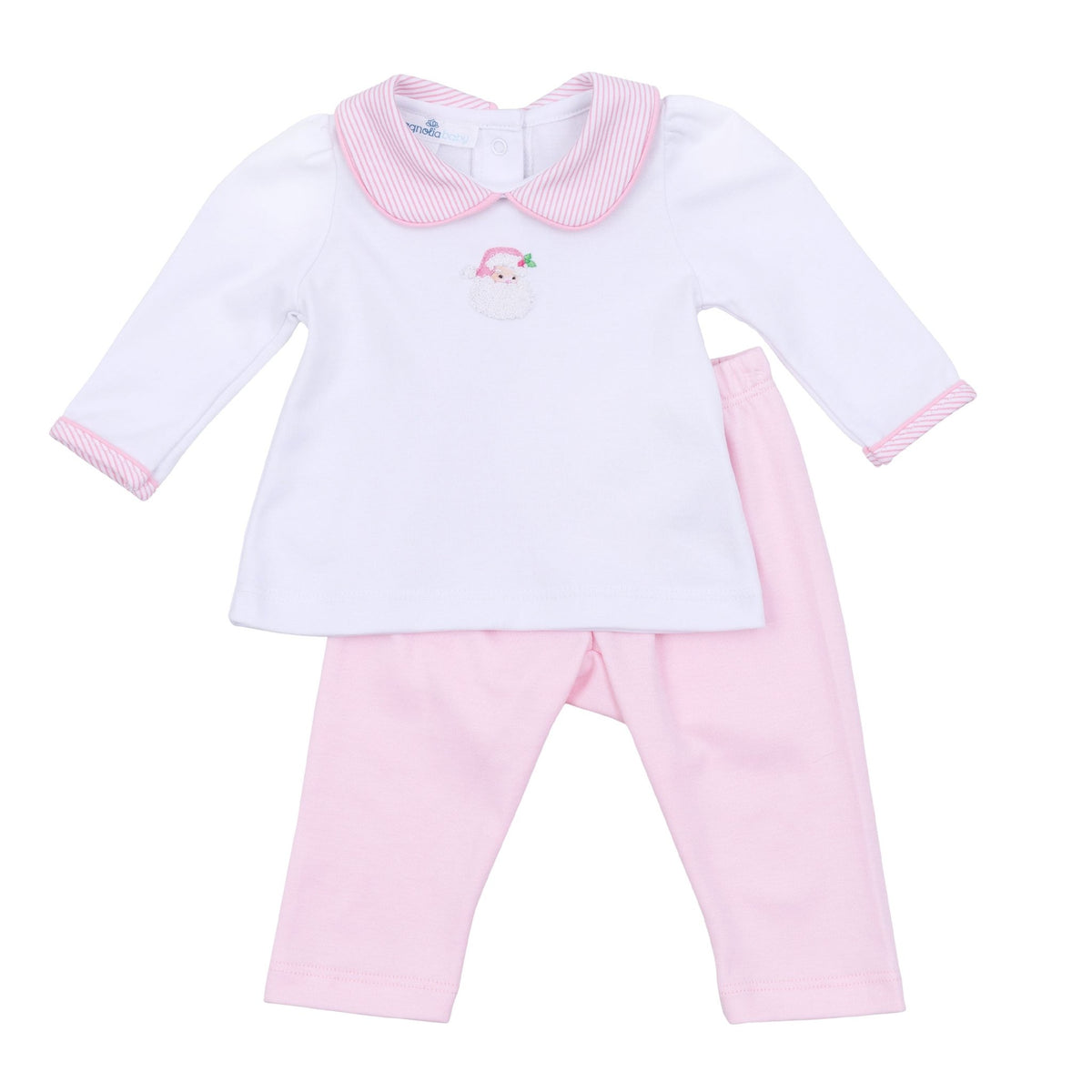 Santa Baby Collared 2pc Pant Set - Pink - Magnolia Baby2pc Pant Set