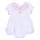 Santa Baby Collared Short Sleeve Bubble - Pink - Magnolia BabyBubble