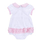 Santa Baby Collared Short Sleeve Bubble - Pink - Magnolia BabyBubble