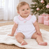 Magnolia Baby_Santa Baby Collared Short Sleeve Hand-Embroidered Bubble - Pink_1