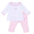 Santa Baby Embroidered Ruffle 2pc Pant Set - Pink - Magnolia Baby2pc Pant Set
