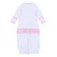 Santa Baby Embroidered Ruffle Converter - Pink - Magnolia BabyConverter Gown