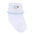 Santa Baby Embroidered Socks - Light Blue - Magnolia BabySocks