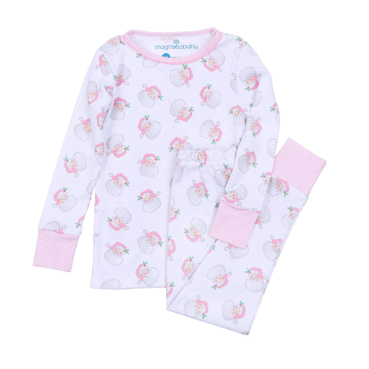 Santa Baby Long Pajamas - Pink - Magnolia BabyLong Pajamas
