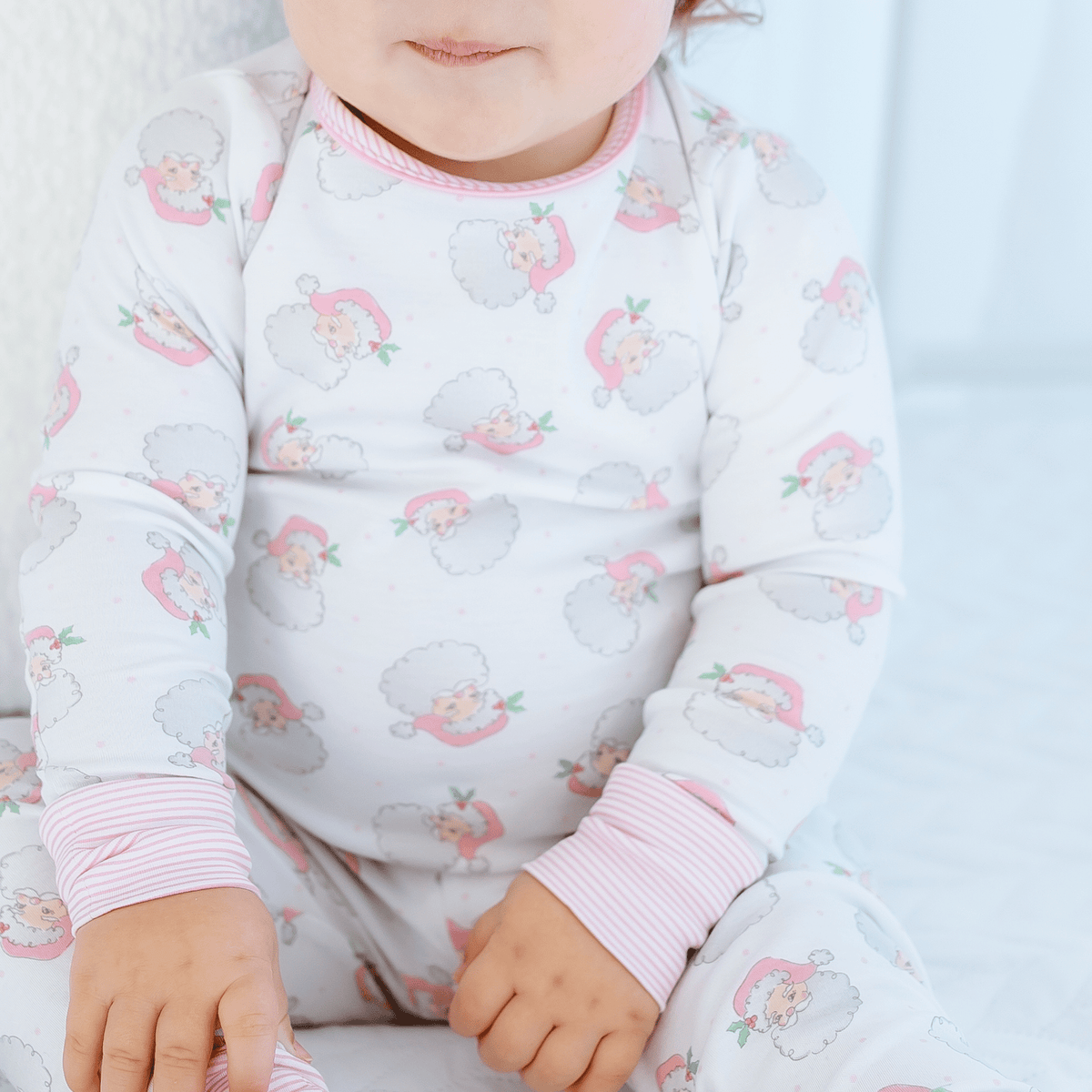 Santa Baby Long Pajamas - Pink - Magnolia BabyLong Pajamas