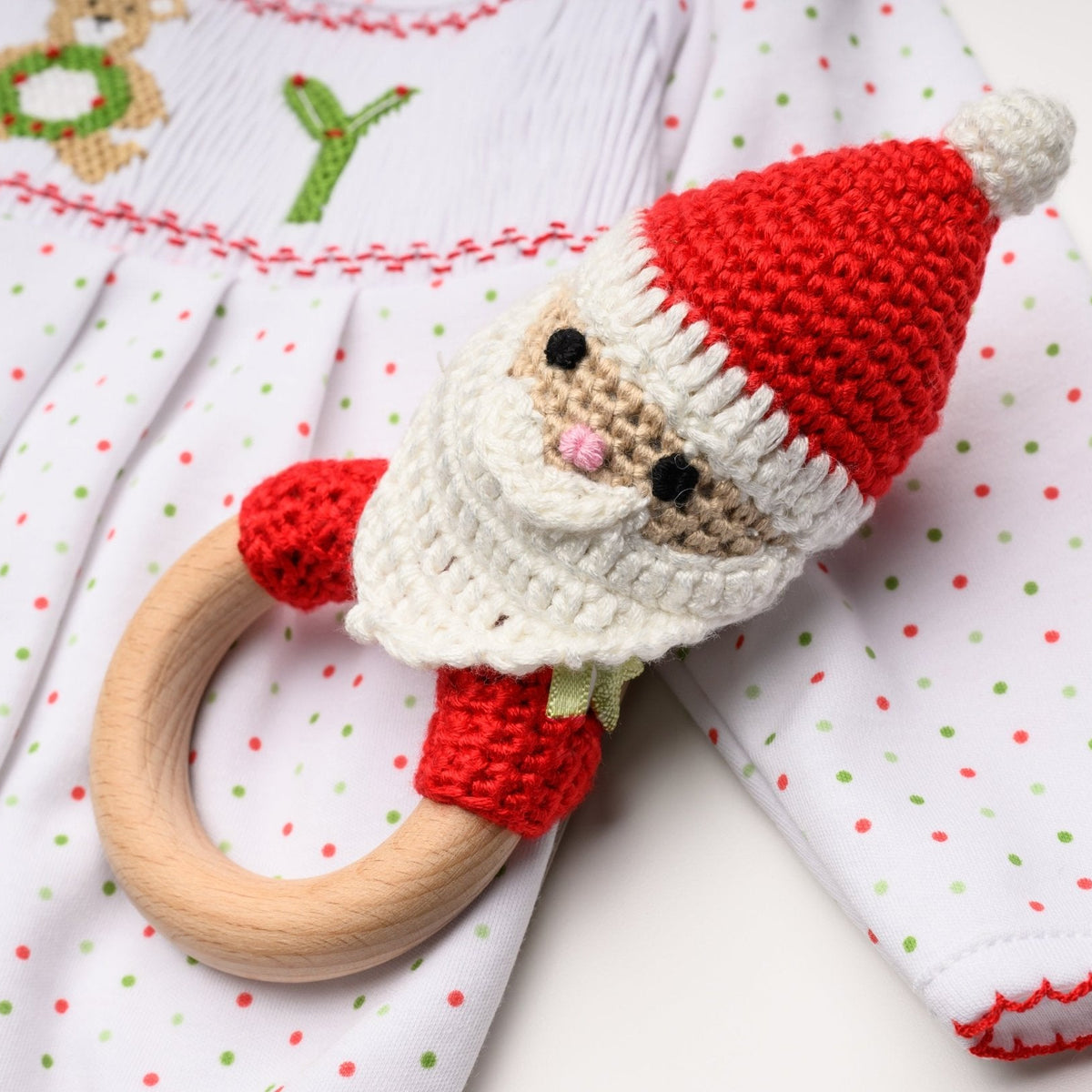 Santa Teething Rattle - Magnolia BabyRattle
