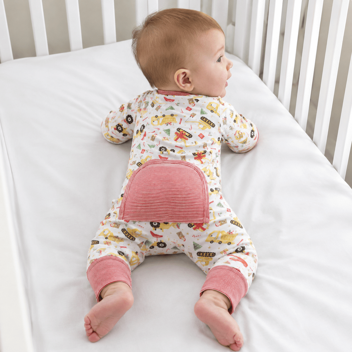 Magnolia Baby_Santa's Construction Crew Zip Playsuit_2
