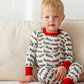 Luna and Arlo_Santa's Tractor Long Pajamas_4