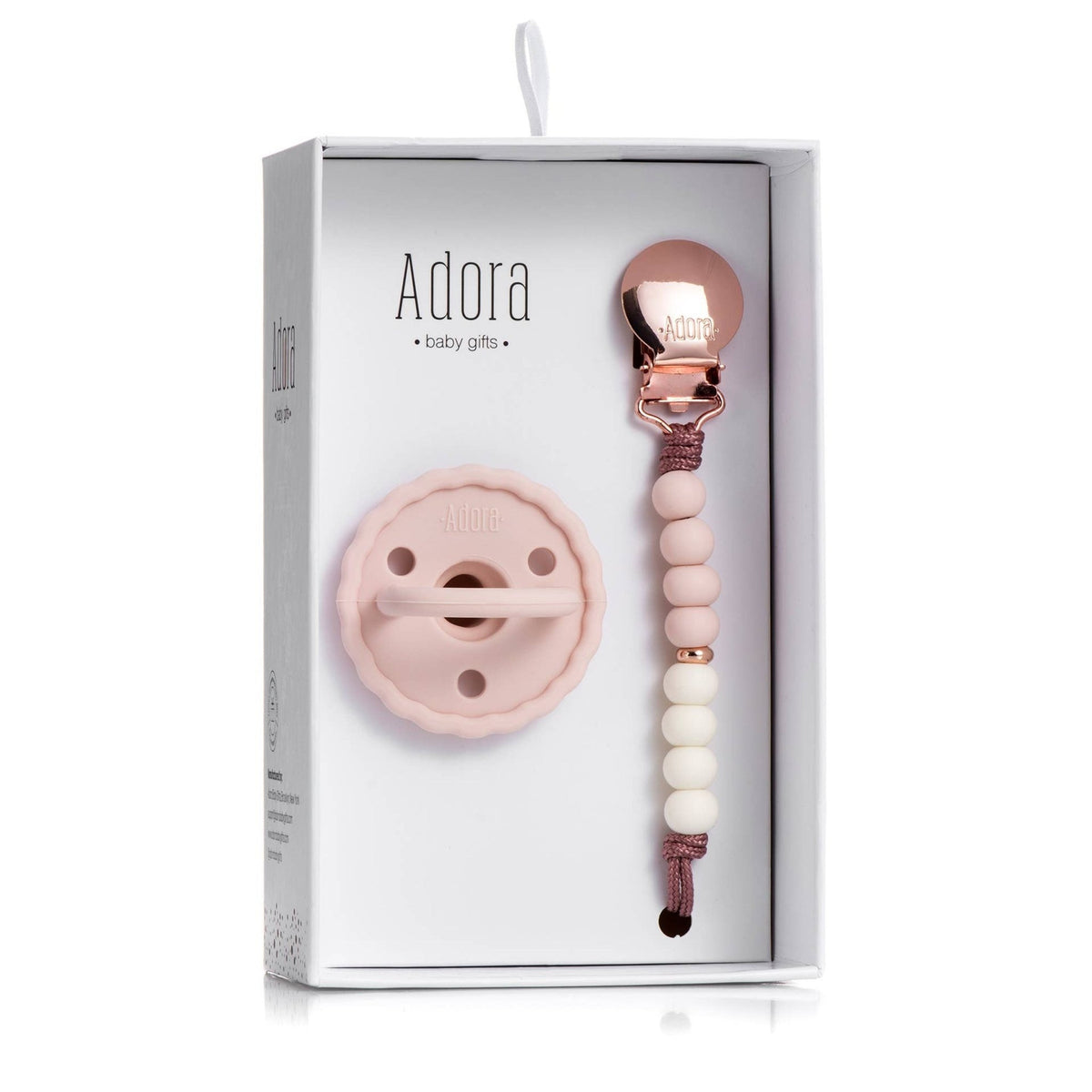 Scalloped Blush Ombre Pacifier Clip Set - Magnolia BabyPacifiers & Clips