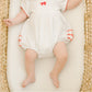 Scarlett Bows Embroidered Short Sleeve Bubble - Magnolia BabyBubble