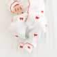 Scarlett Bows Scattered Ruffle Footie - Magnolia BabyFootie