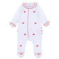 Scarlett Bows Scattered Ruffle Footie - Magnolia BabyFootie
