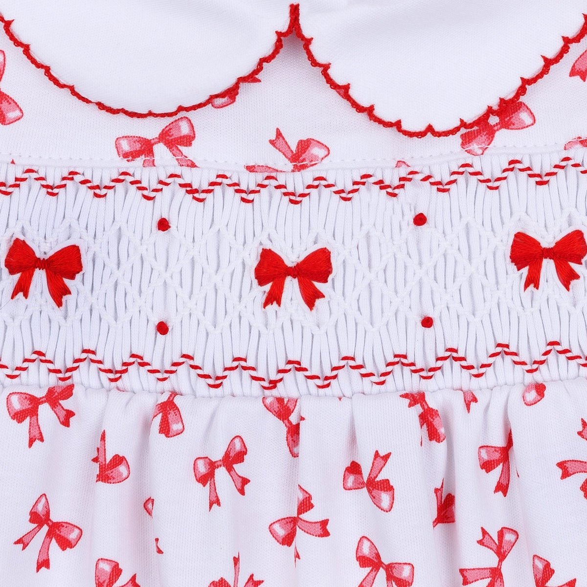 Scarlett Bows Smocked Dress - Magnolia BabyDress