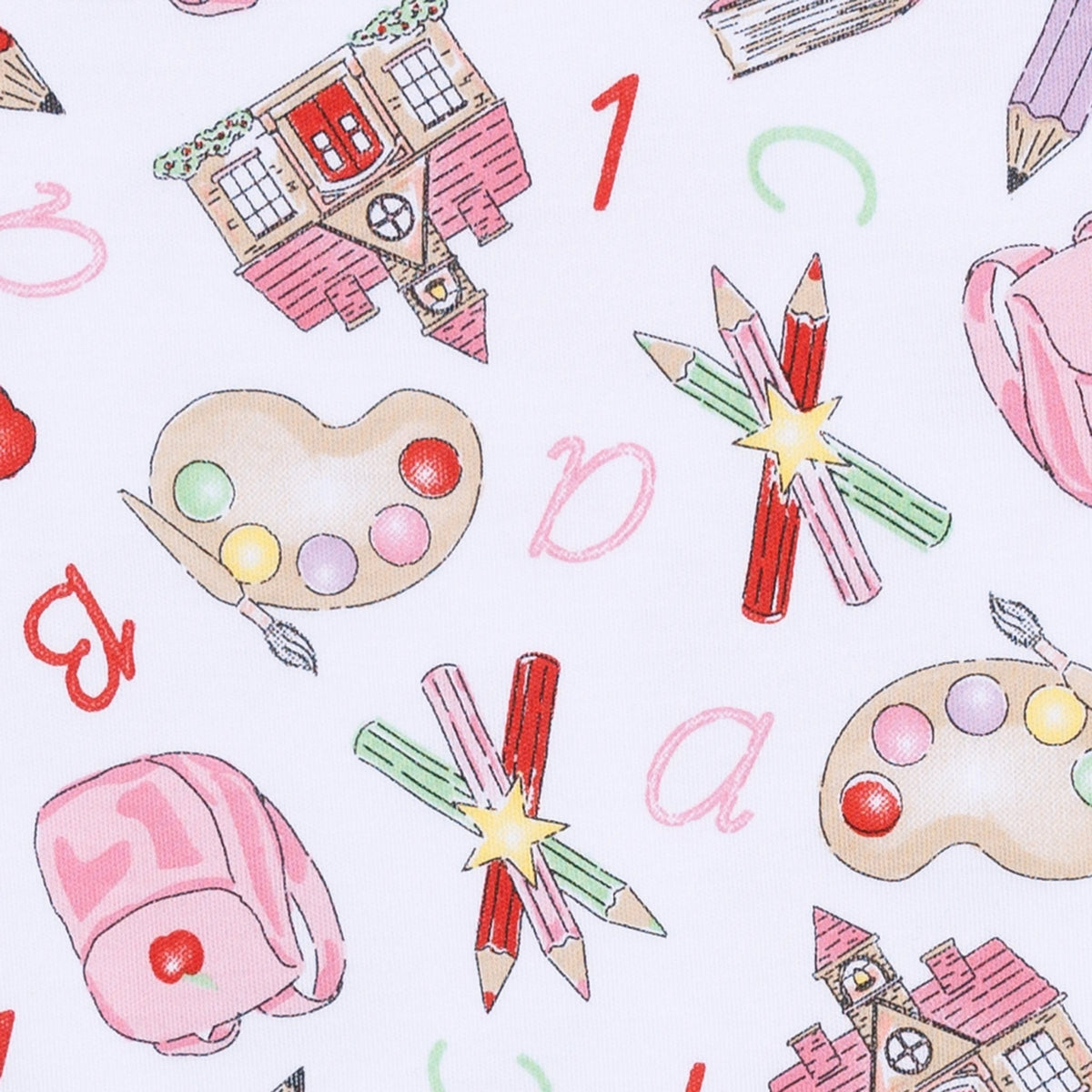 School Day Sweetness Collared Short Sleeve Bubble - Pink - Magnolia BabyBubble