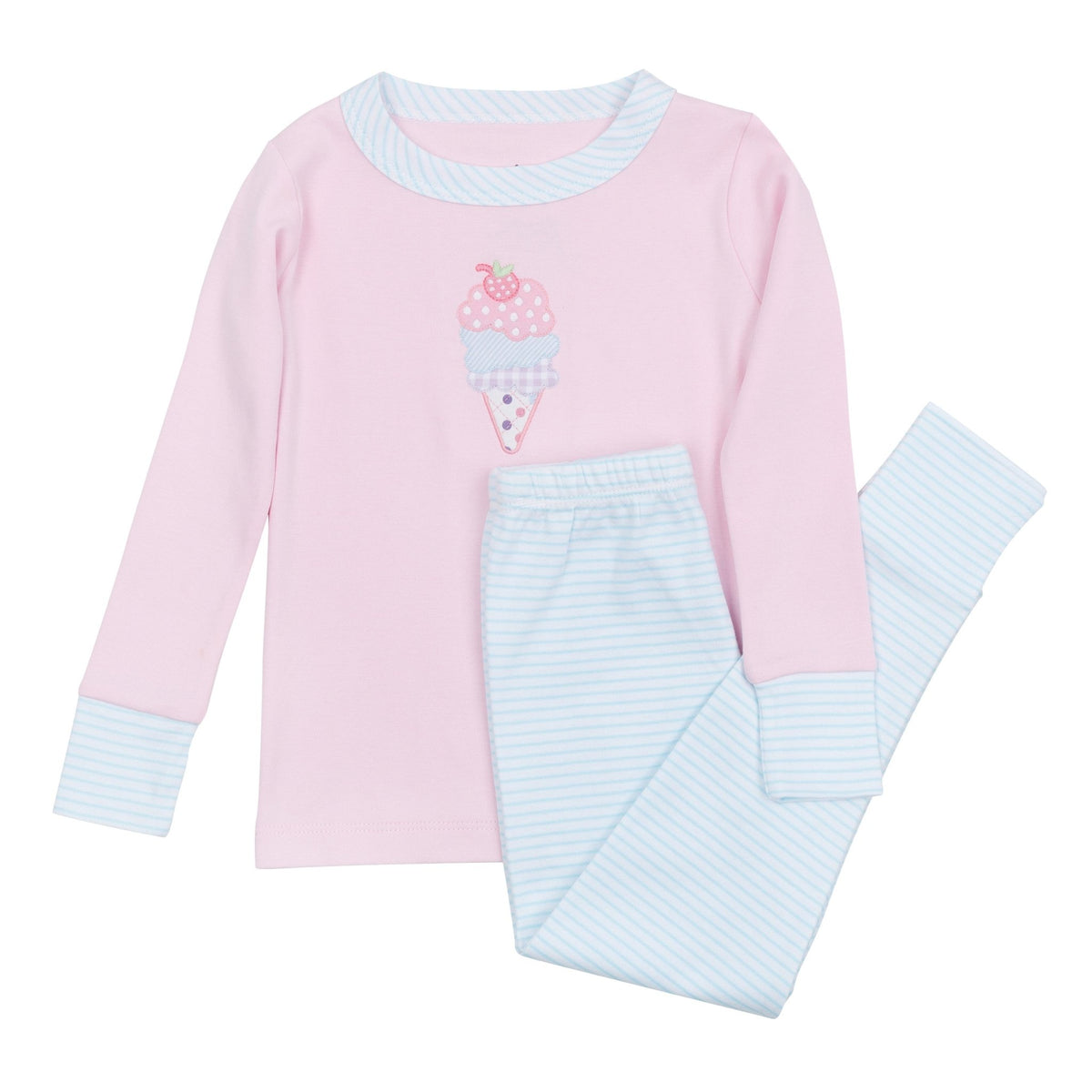 Scoops of Fun Applique Long Pajamas - Magnolia BabyLong Pajamas