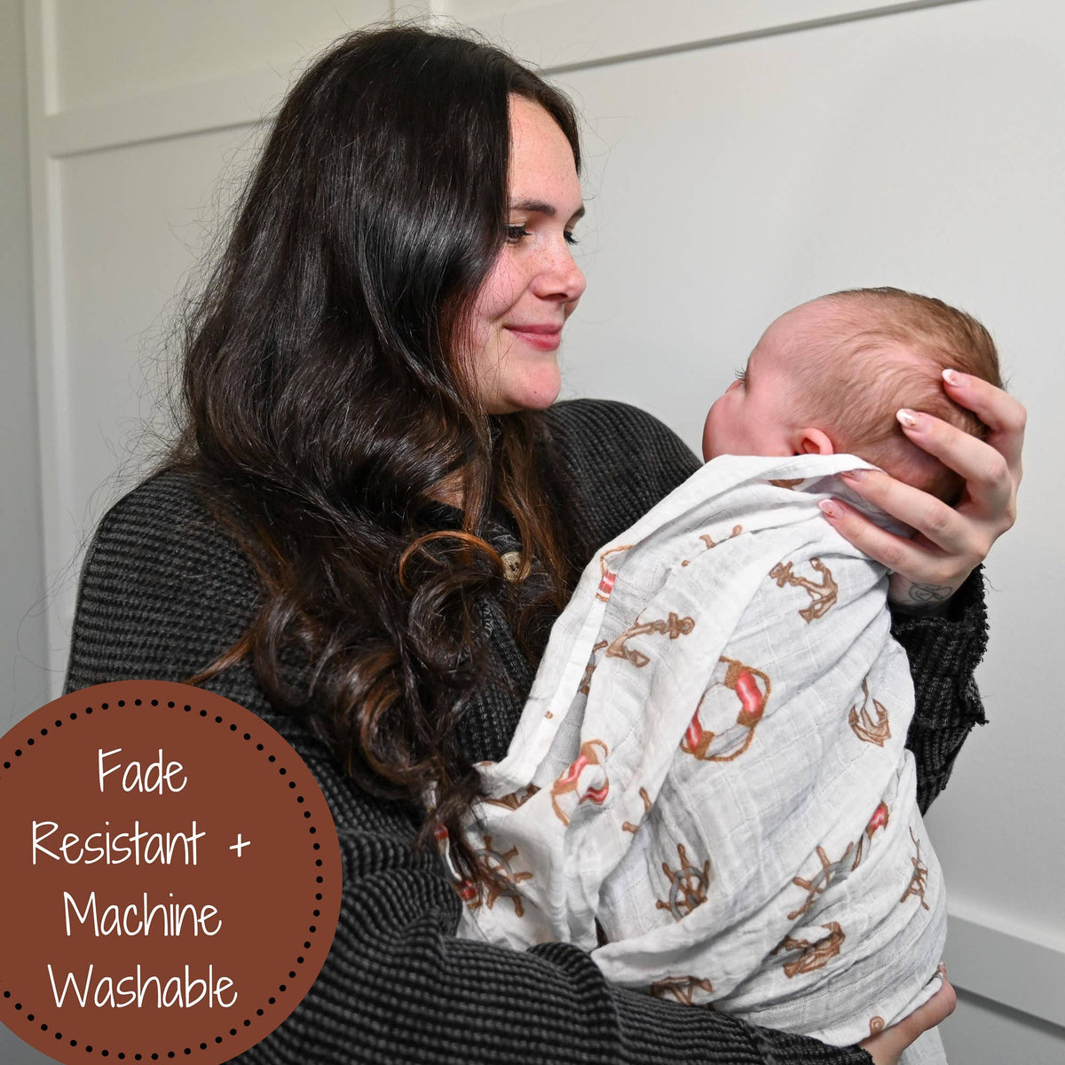 Ships Ahoy Muslin Swaddle Blanket - Magnolia BabySwaddle Blanket