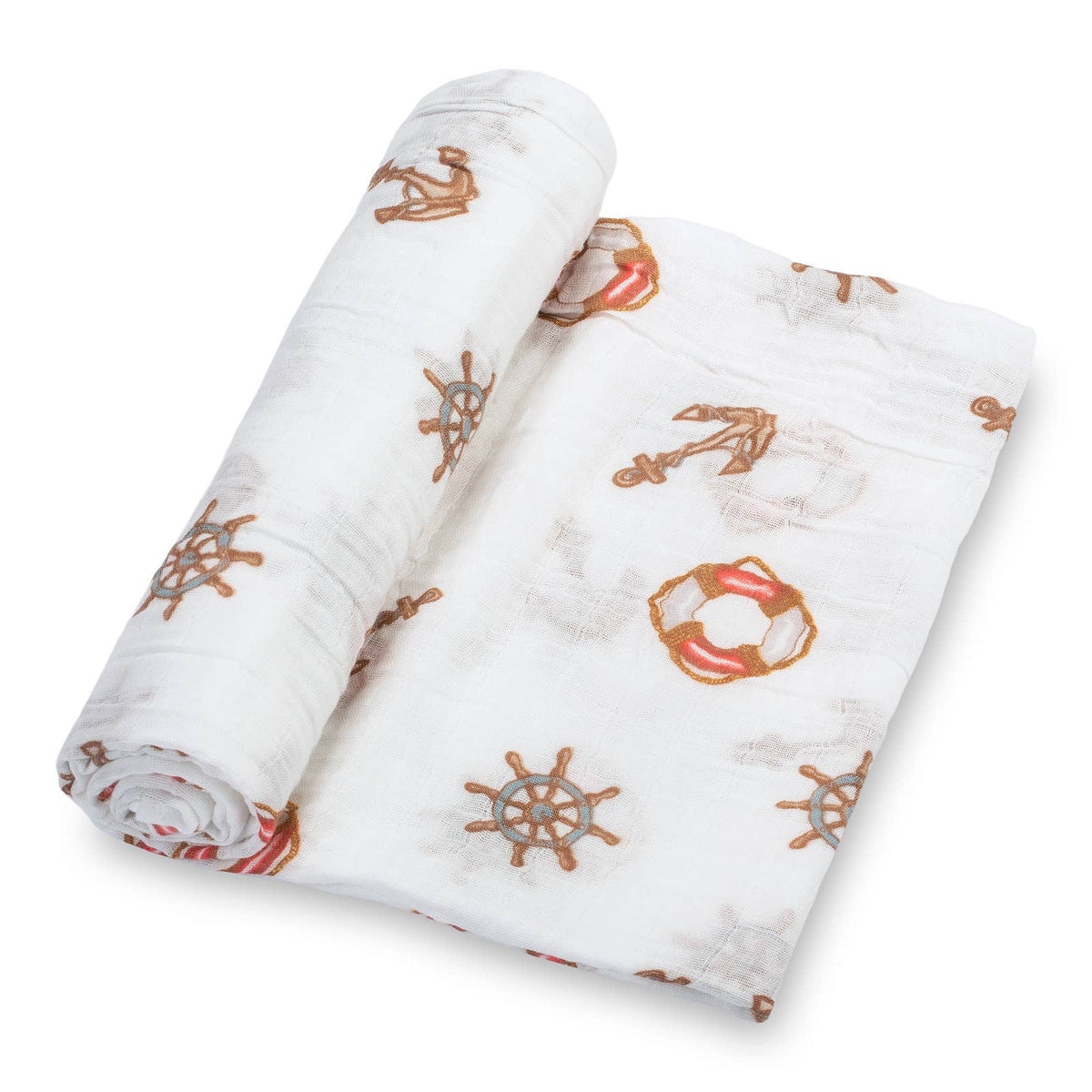 Ships Ahoy Muslin Swaddle Blanket - Magnolia BabySwaddle Blanket