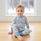 Ski Buddies Long Pajamas - Light Blue - Magnolia BabyLong Pajamas