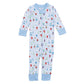 Ski Buddies Zip Pajamas - Light Blue - Magnolia BabyZipper Pajamas