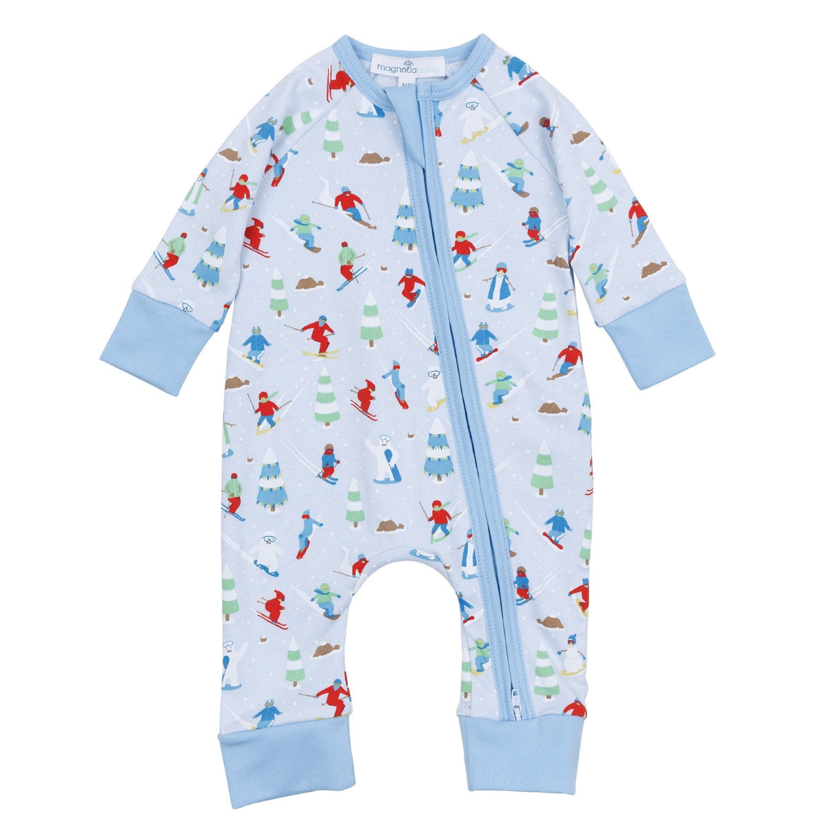 Ski Buddies Zip Playsuit - Light Blue - Magnolia BabyPlaysuit