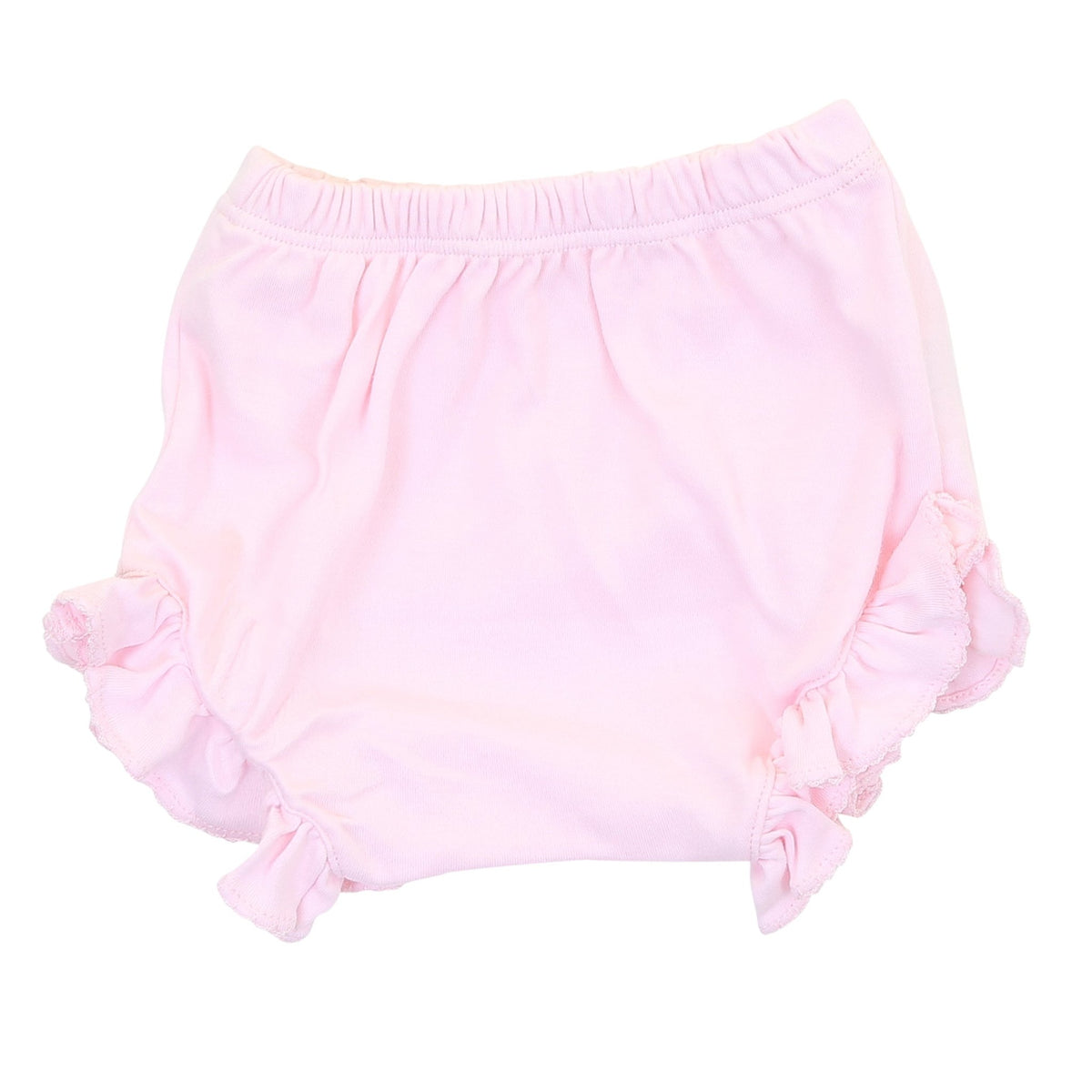 Solid Essentials Monogram Diaper Cover - Pink with Pink Trim - Magnolia BabyDiaper Cover