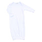 Solid Essentials White Blue Lap Gown - Magnolia BabyGown