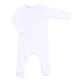 Solid Essentials White Smocked Footie - Magnolia BabyFootie