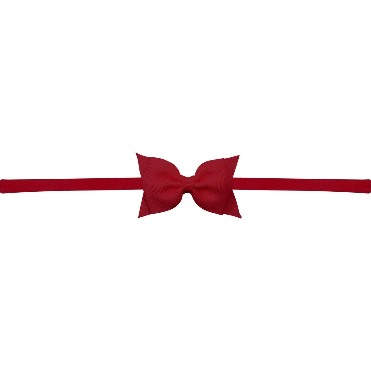 Sophia Baby Headband with Grosgrain Bow - Cranberry - Magnolia BabyHeadband