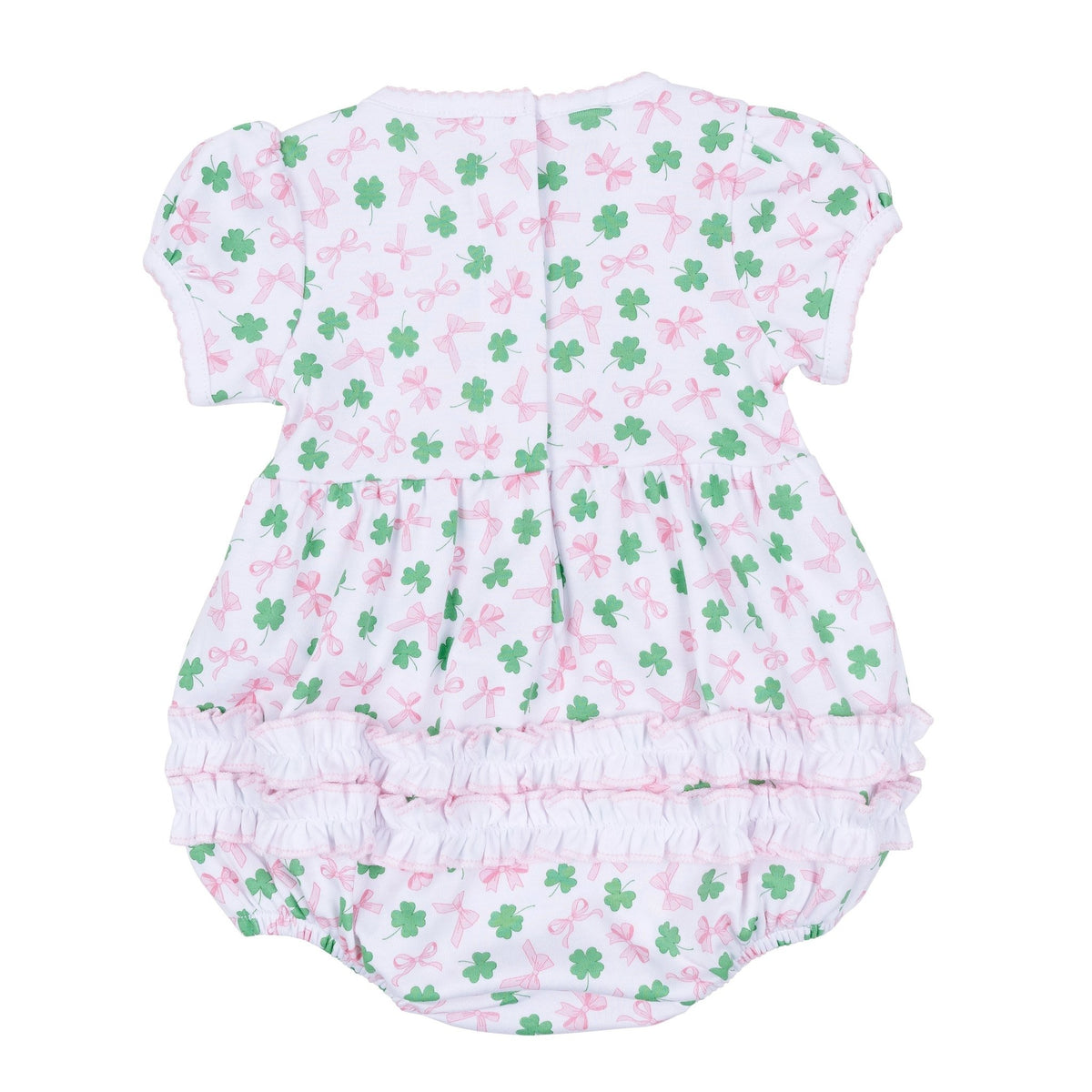 Magnolia Baby_Sweet Clover Print Ruffle Short Sleeve Bubble_3