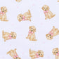 Sweet Golden Print Ruffle Zip Footie - Pink - Magnolia BabyFootie