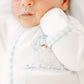 Magnolia Baby_Sweet St Nick Applique Baby's First Christmas Footie - Light Blue_1