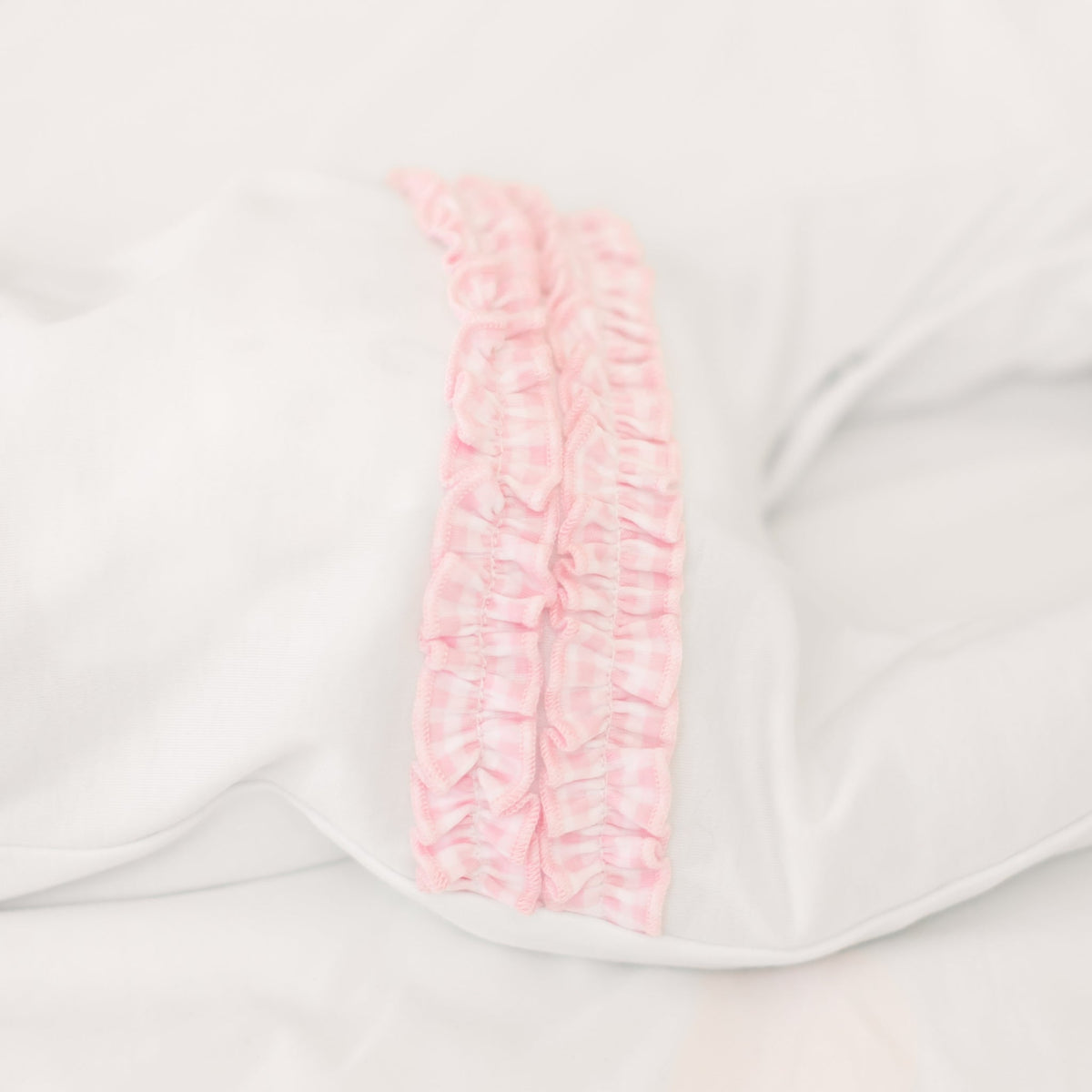 Magnolia Baby_Sweet St Nick Applique Baby's First Christmas Ruffle Footie - Pink_6