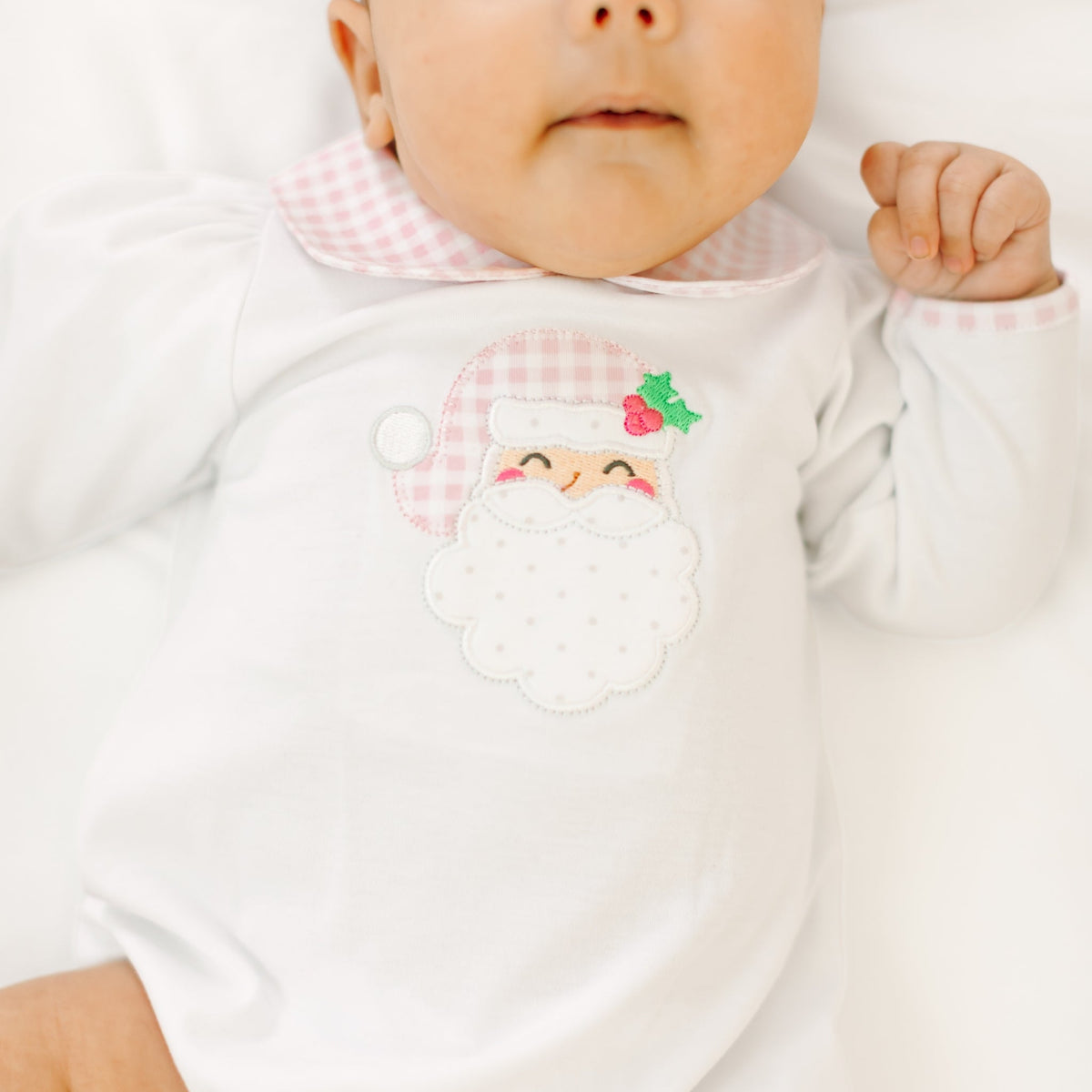 Magnolia Baby_Sweet St Nick Applique Collared Bubble - Pink_1