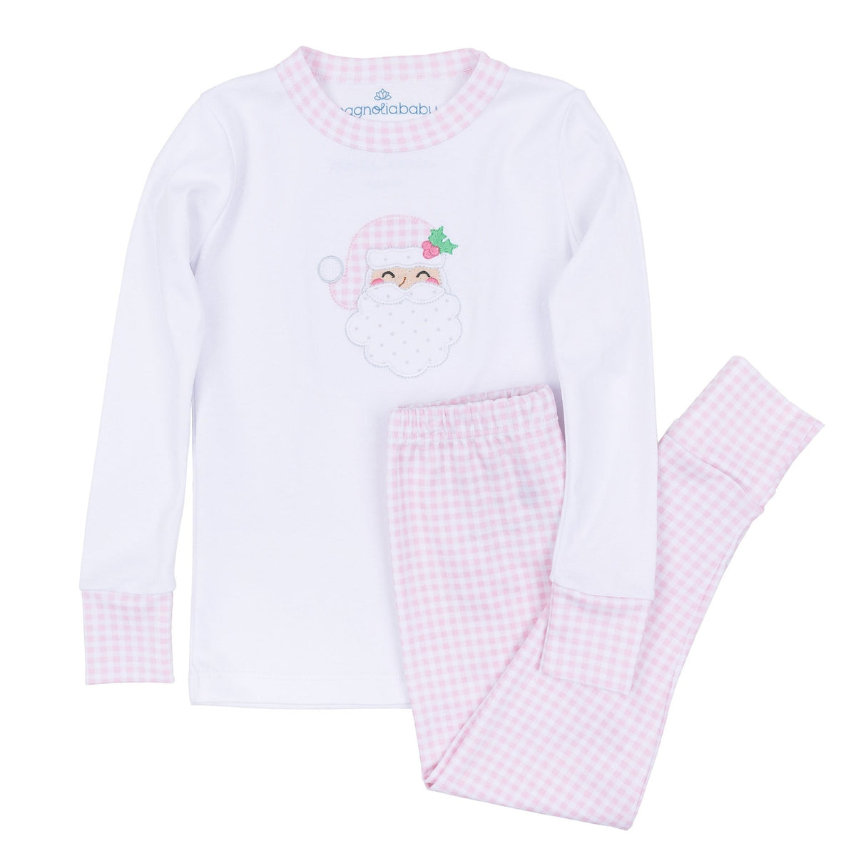 Magnolia Baby_Sweet St. Nick Applique Long Pajamas - Pink_2