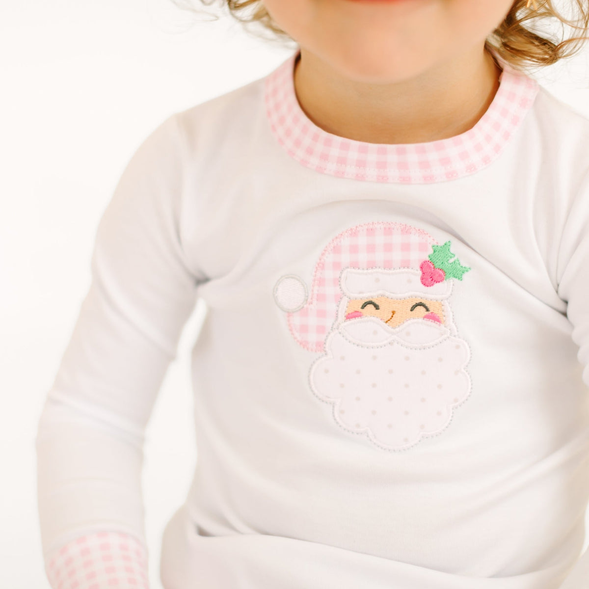 Magnolia Baby_Sweet St. Nick Applique Long Pajamas - Pink_3