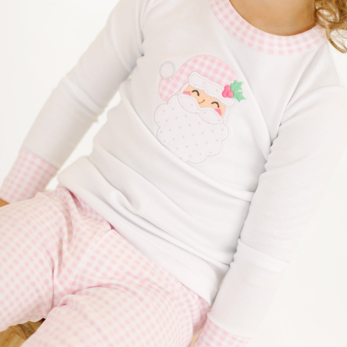 Magnolia Baby_Sweet St. Nick Applique Long Pajamas - Pink_6