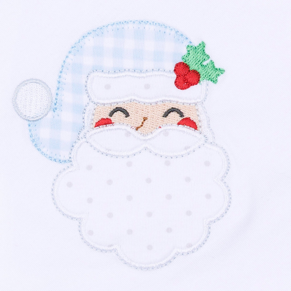 Magnolia Baby_Sweet St Nick Applique Zip Footie - Light Blue_3