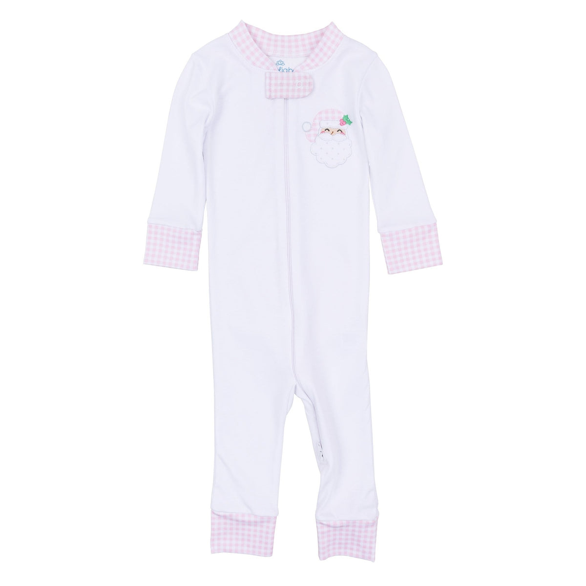 Magnolia Baby_Sweet St Nick Applique Zip Pajamas - Pink_2
