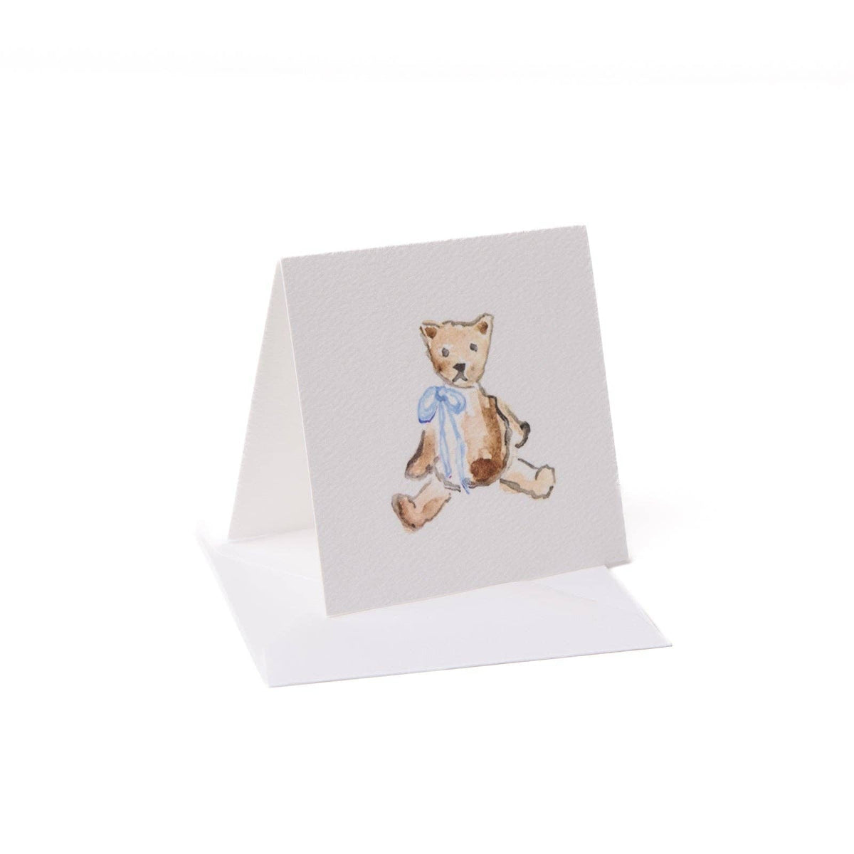Teddy Bear with Blue Bow Gift Card - Magnolia BabyStationery