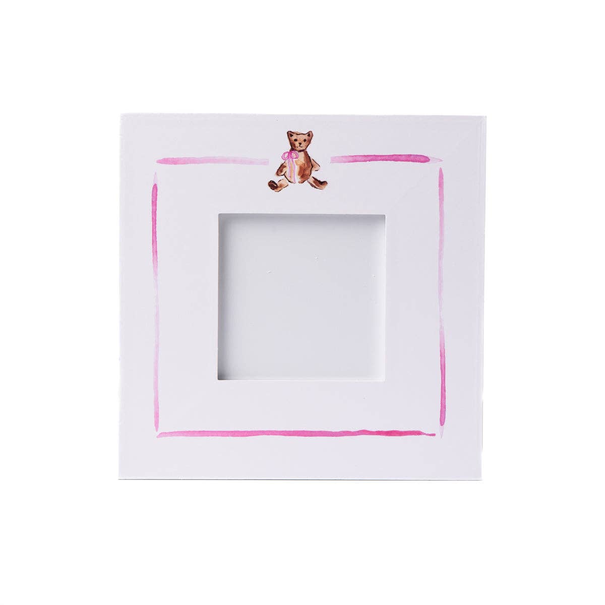 Teddy Bear with Pink Bow Frame - Magnolia Baby