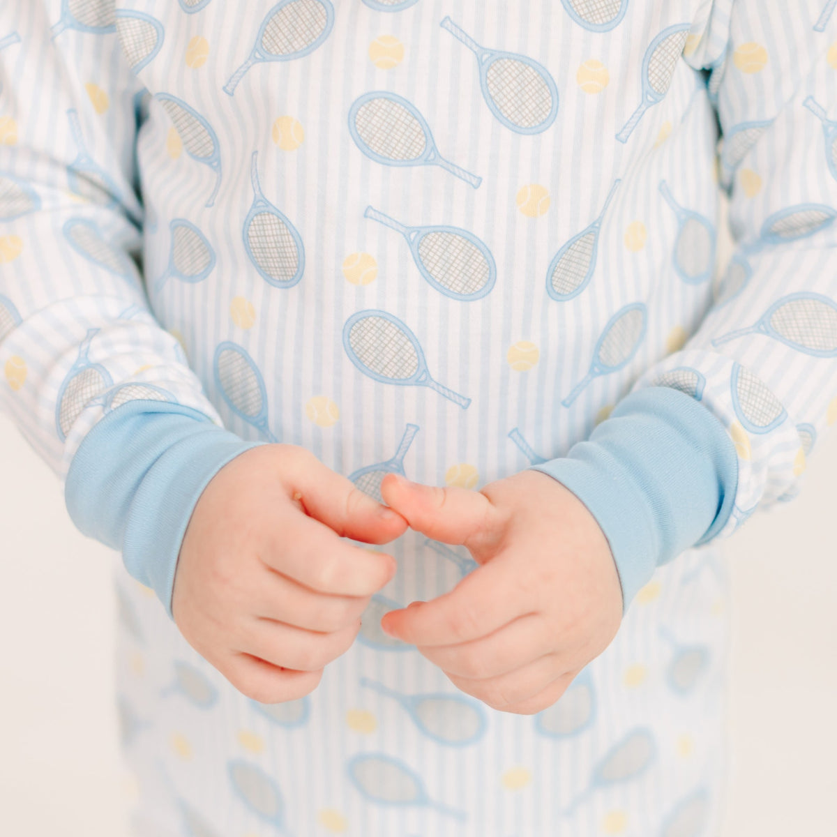 Tennis Star Long Pajamas - Light Blue - Magnolia BabyLong Pajamas
