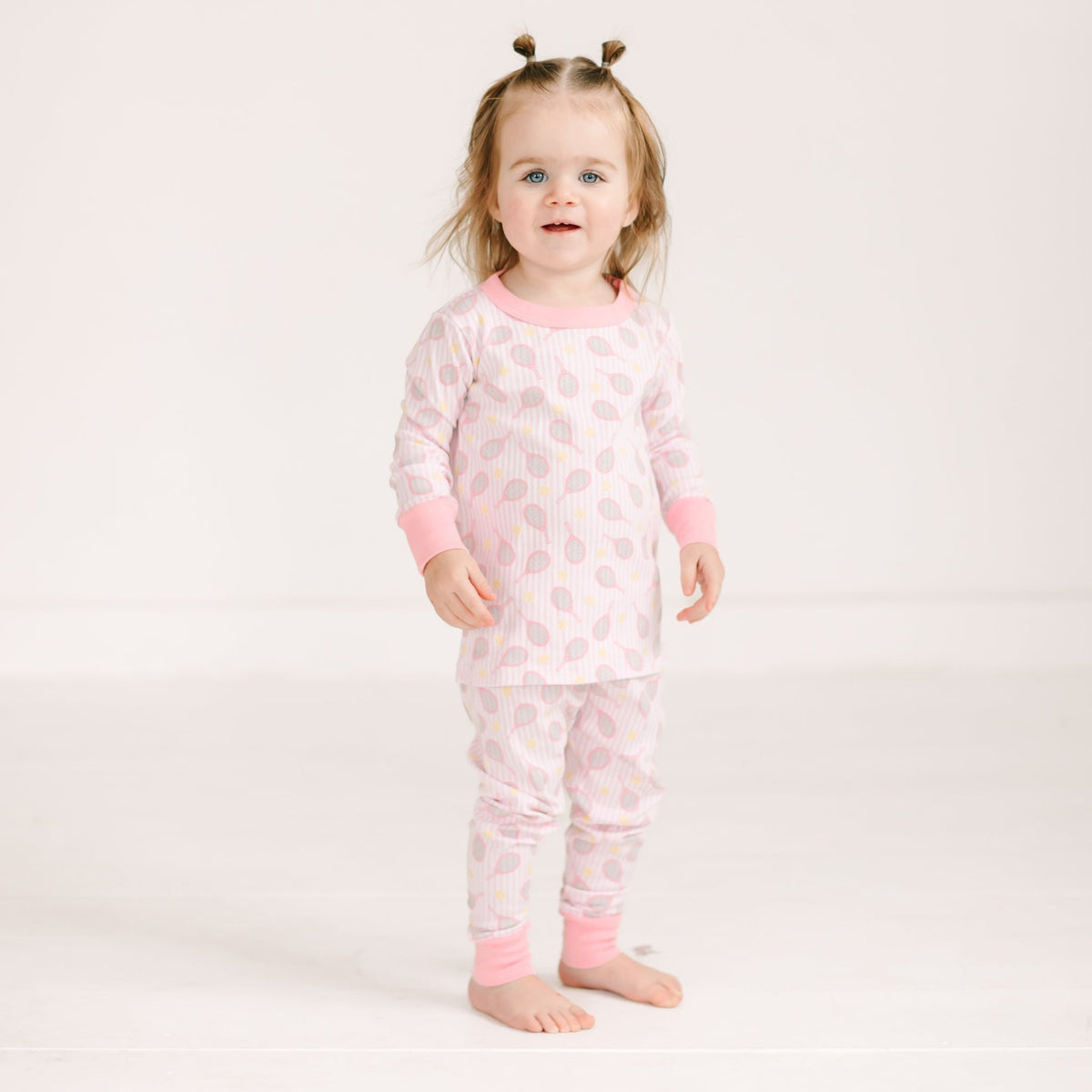 Tennis Star Long Pajamas - Pink - Magnolia BabyLong Pajamas