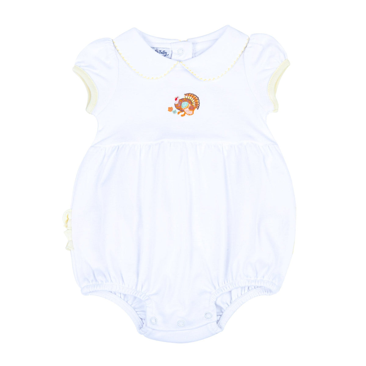 Thanksgiving Blessings Embroidered Collared Girl Bubble - Magnolia BabyBubble