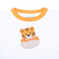 Tiger Pride Applique Long Pajamas - Orange - Magnolia BabyLong Pajamas