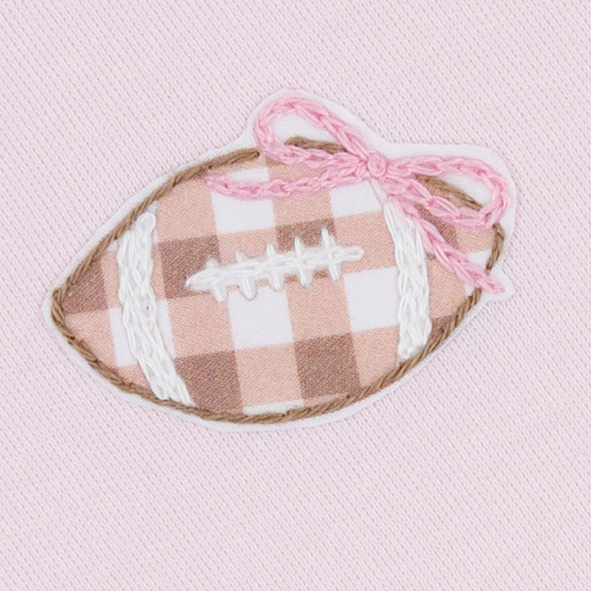 Magnolia Baby_Tiny Tailgater Hand-Embroidered Zip Footie - Pink_2