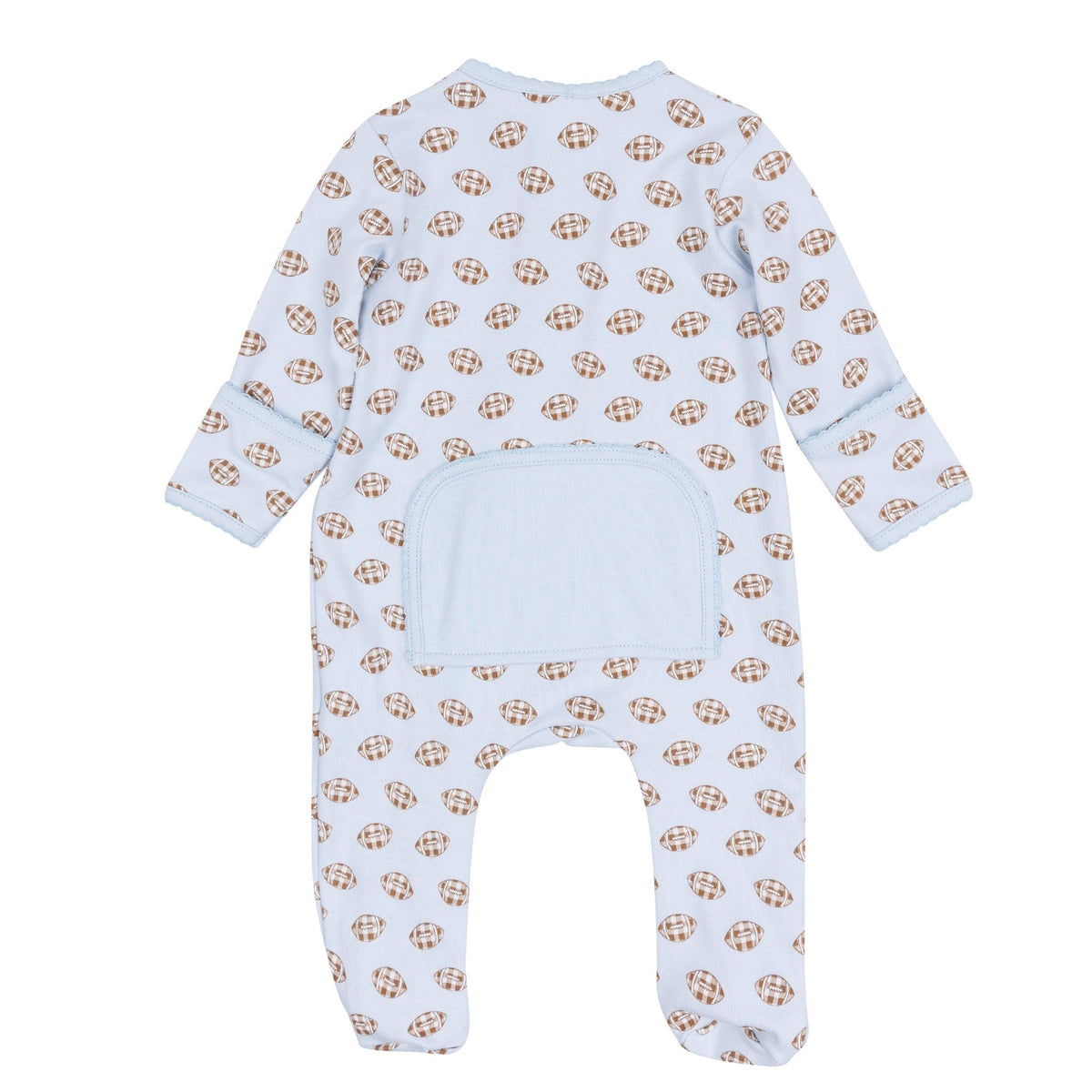 Magnolia Baby_Tiny Tailgater Print Zip Footie - Light Blue_6