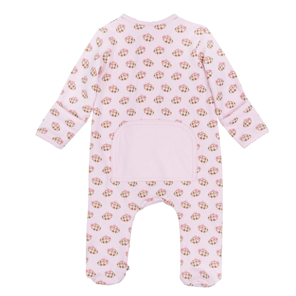 Magnolia Baby_Tiny Tailgater Print Zip Footie - Pink_3