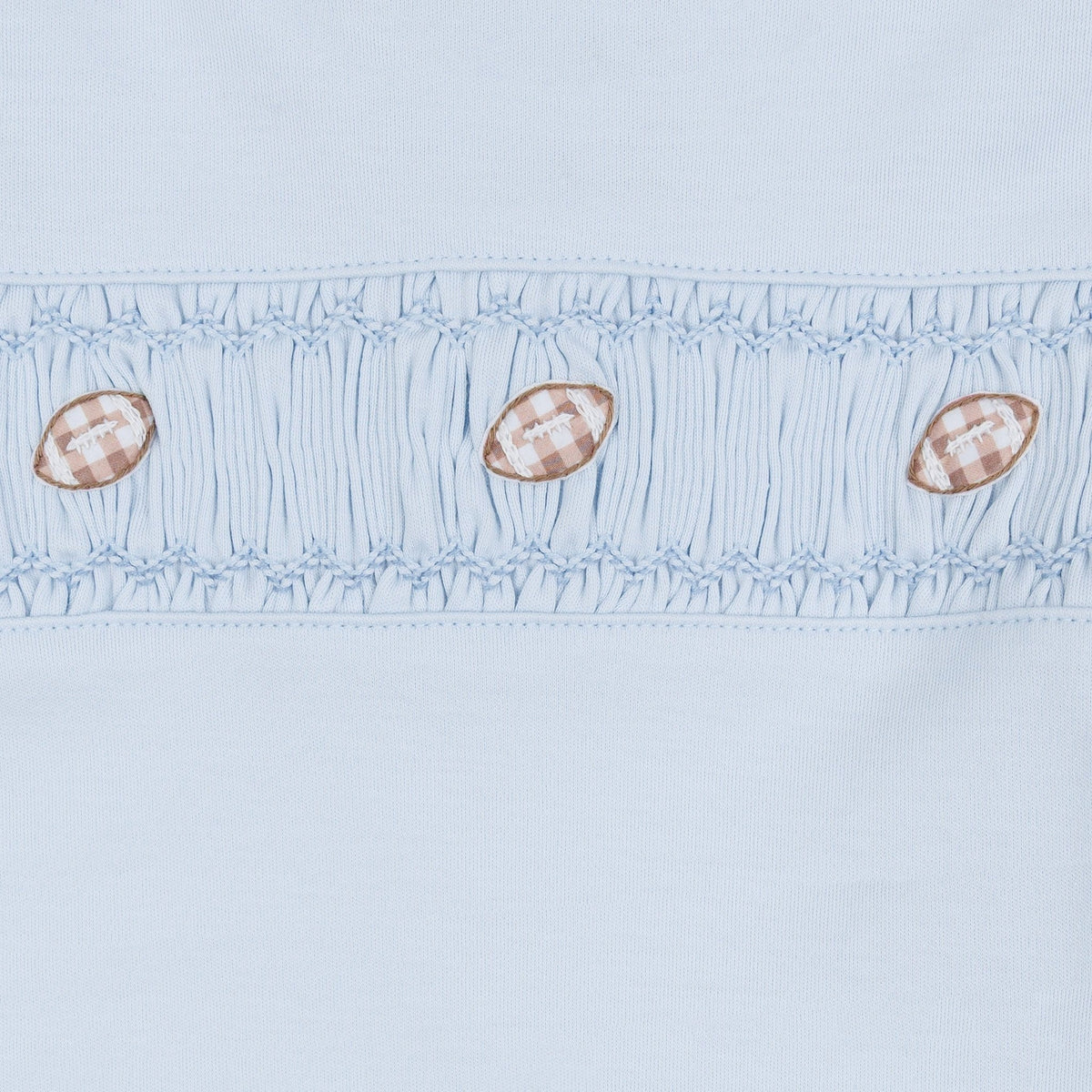 Magnolia Baby_Tiny Tailgater Smocked Bubble - Light Blue_2
