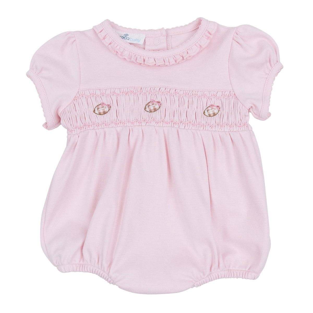 Magnolia Baby_Tiny Tailgater Smocked Bubble - Pink_1